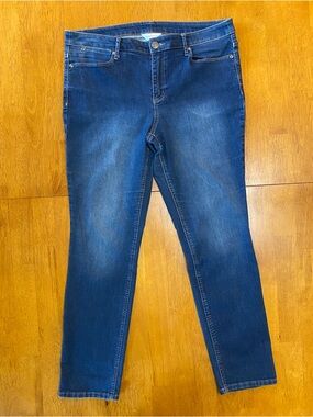 Christopher & Banks, Mid Rise, Straight Leg Modern Fit, Dark Blue, Women’s Sz 12